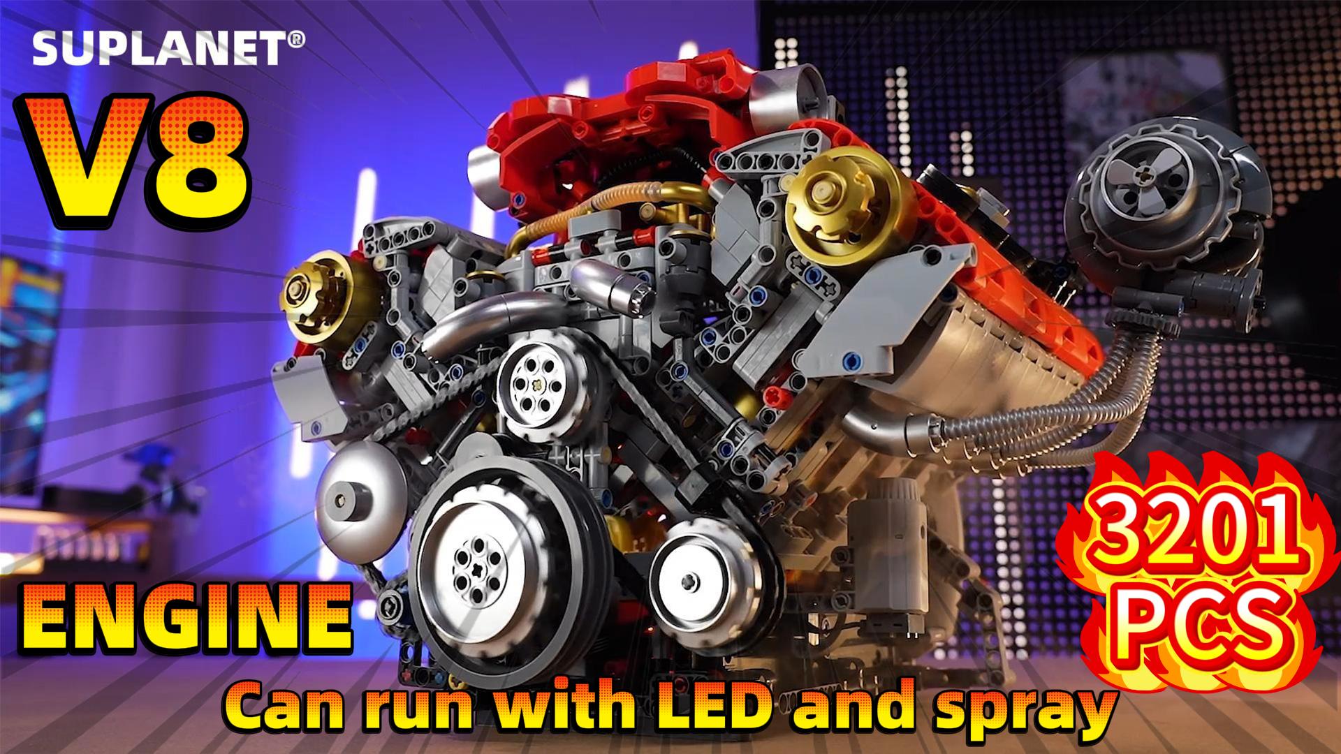 Watch Suplanet K96204 V8 Engine Building Block Set on Amazon Live